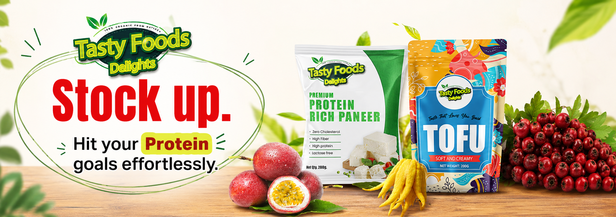 Tasty Foods Delights Tofu Info Banner Desktop